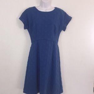 Boden Royal Blue 6 Basic Lined Dress Polka Dots
